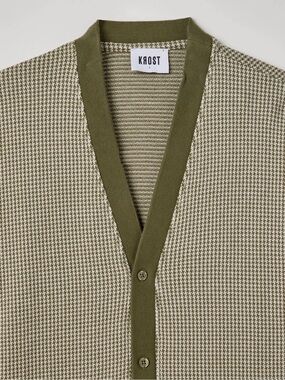 KROST Houndstooth Jacquard Cardigan